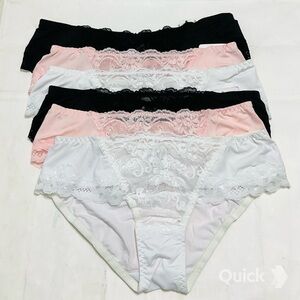 NWT 6 pieces Floral Lace Low-Rise Panties